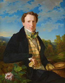 Self-portrait at a young age, 1828. Creator: Ferdinand Georg Waldmuller.