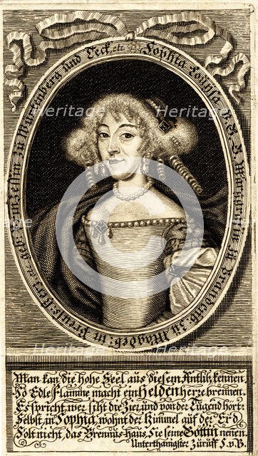 Portrait of Sophie Louise of Württemberg-Stuttgart (1642-1702), Margravine of..., 1672. Creator: Sandrart, Jacob, von (1630-1708).