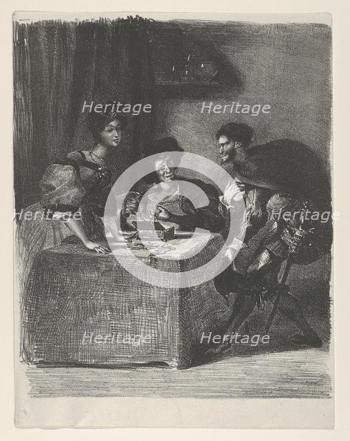 Mephistopheles Presents Himself To Martha Goethe Faust 1825 27 1825 27 Creator Eugene Delacroix 2771184 Heritage Images