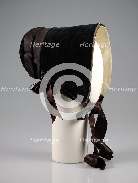 Bonnet, American, ca. 1845. Creator: Unknown.