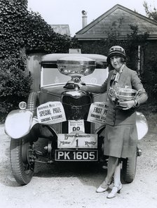 1928 AC Acedes, The Right Honourable Mrs Victor Bruce, Bournemouth Motor Rally Concours D'Elegance Artist: Unknown.