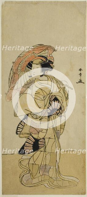 The Actor Nakamura Tomijuro I as a Female Fox from Mt. Ubagadake in the Play Chigo..., c. 1777. Creator: Shunsho.