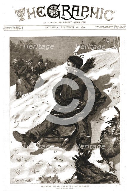 ''The Graphic, Front Cover Saturday, December 26, 1891', 1891. Creator: Sydney Prior Hall.