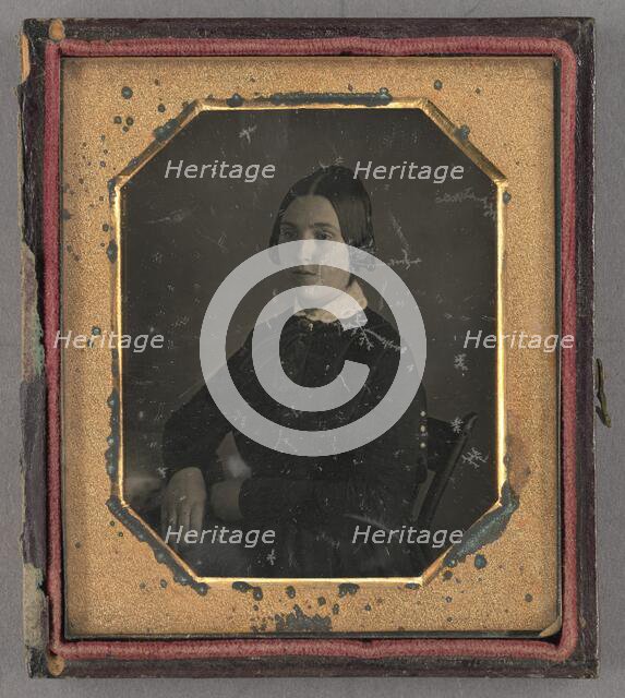 Portrait of a Seated Woman, about 1845. Creator: Unknown.