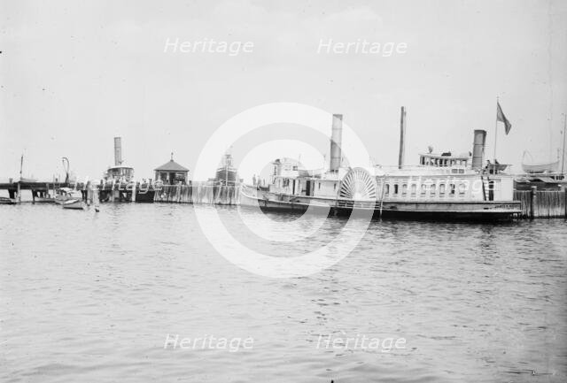 Plague Ship, which carries suspects to Hoffman Island, between c1910 and c1915. Creator: Bain News Service.