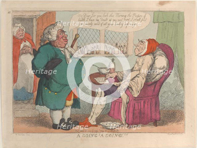 A Going! A Going!!!, June 10, 1809., June 10, 1809. Creator: Thomas Rowlandson.