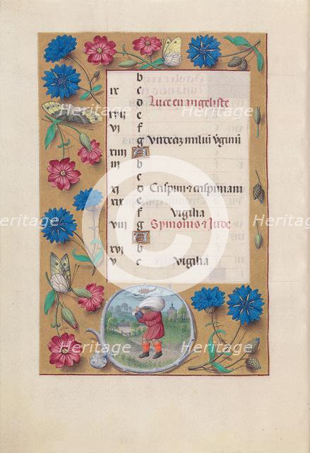 Hours of Queen Isabella the Catholic, Queen of Spain: Fol. 11v, October, c. 1500. Creator: Master of the First Prayerbook of Maximillian (Flemish, c. 1444-1519); Associates, and.