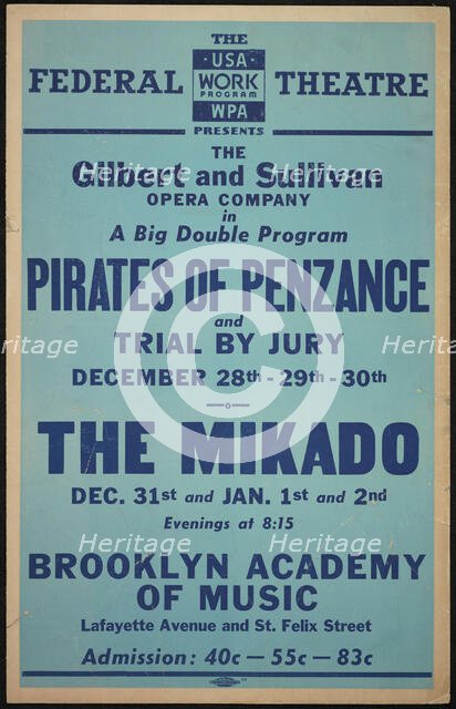 Pirates of Penzance, New York, [1930s]. Creator: Unknown.
