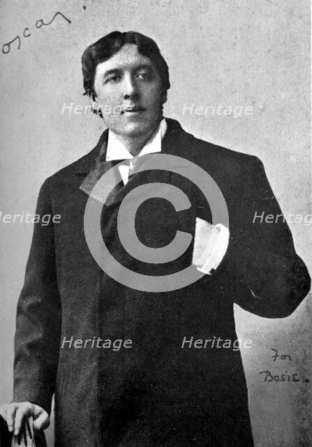 Portrait of Oscar Wilde, late 19th century. Creator: Unknown.