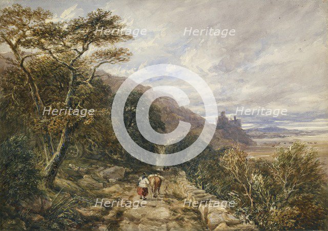 Country Track leading to Harlech Castle, 1842. Artist: David Cox the elder.