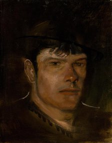 Lad with a Large Ear and a Small Hat, 1880-1900. Creator: Ladislav Mednyanszky.