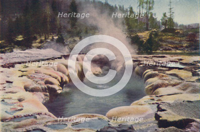 'Oblong Geyser, Yellowstone Park', 1916. Artist: Unknown.