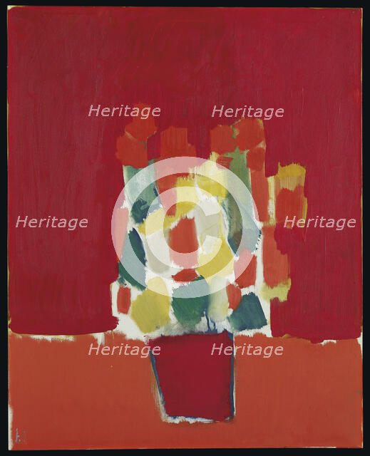 Fleurs rouges, 1952. Creator: Nicolas de Staël.