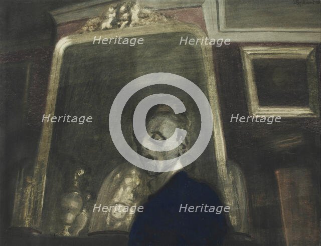 Self-Portrait Before the Mirror, 1908. Creator: Spilliaert, Léon (1881-1946).