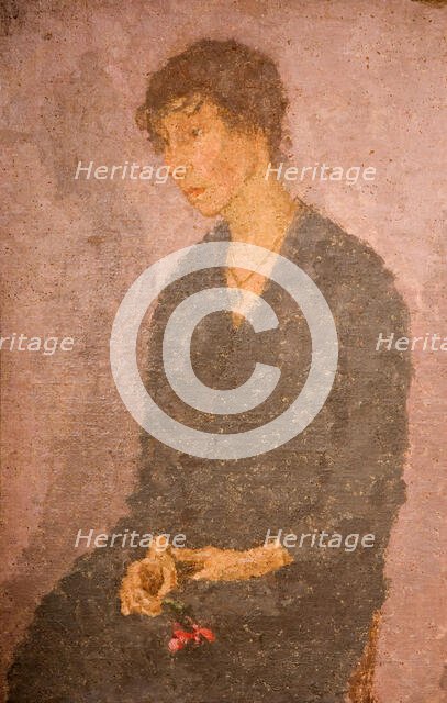 Woman Holding a Flower, 1908-1922. Creator: Gwendolen Mary John.