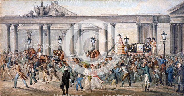 Carlton House, Westminster, London, 1821. Artist: J Sidgwick