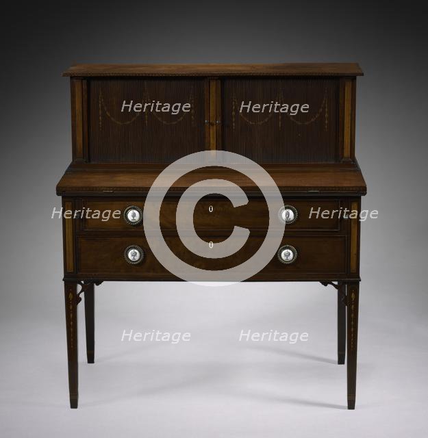 Tambour Desk, c. 1800. Creator: John Seymour (American, 1738-1818); Thomas Seymour (American, 1771-1848).