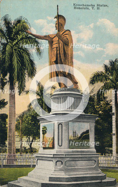 Kamehameha Statue, Honolulu, Hawaii, c1920. Artist: Unknown