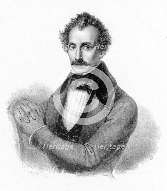Portrait of the composer Luigi Ricci (1805-1859), c. 1840.