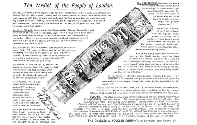 Advertisement for St Jacob’s Oel, 1890. Creator: Unknown.