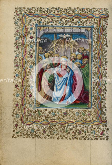 Pentecost; Book of Hours, about 1460. Creator: Unknown.