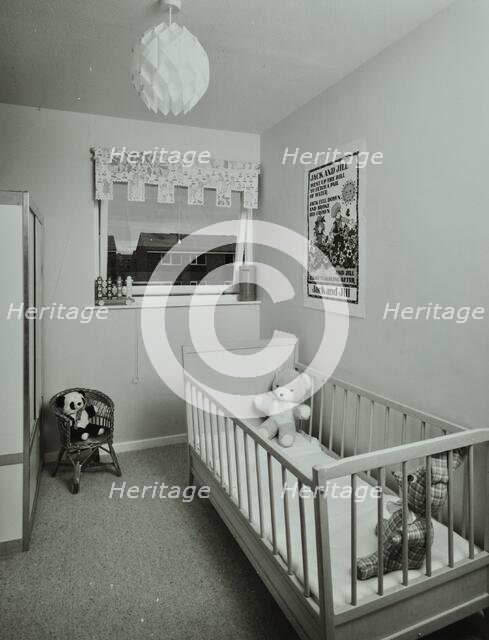 45 Enfield Chase, Houghton Regis, Dunstable, Bedfordshire: infant's bedroom, 1971. Creator: Unknown.