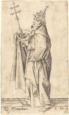 Saint Cornelius, c. 1470. Creator: Israhel van Meckenem.