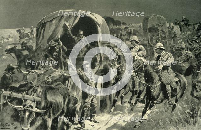 'Night Attack on a Boer Convoy by Mounted Infantry Under Colonel Williams', 1902. Creator: John Charlton.