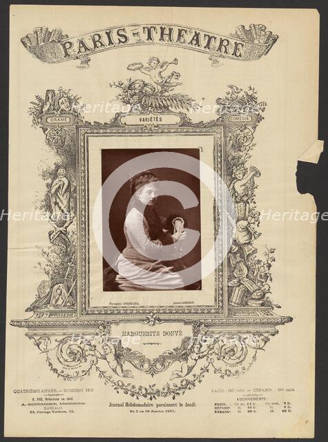 Paris Theatre: Marguerite Donve, 1877. Creator: Alphonse J. Liébert.