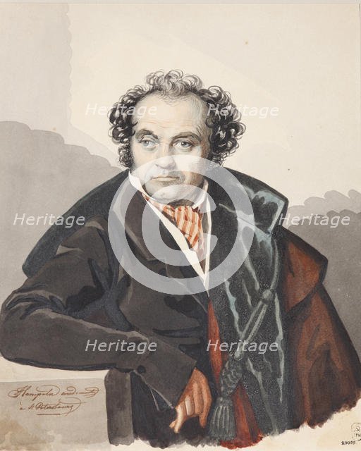 Portrait of Sergey Dmitryevich Lvov (1781-1857), 1820s. Creator: Hampeln, Carl, von (1794-after 1880).