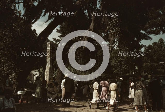 Fourth of July picnic by a group of Negroes, St. Helena Island, S.C., 1939. Creator: Marion Post Wolcott.