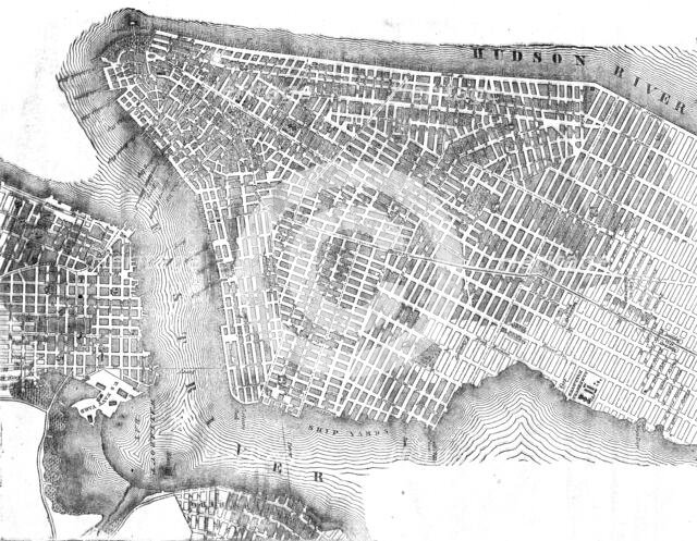 'Plan of New York', 1854. Creator: Unknown.