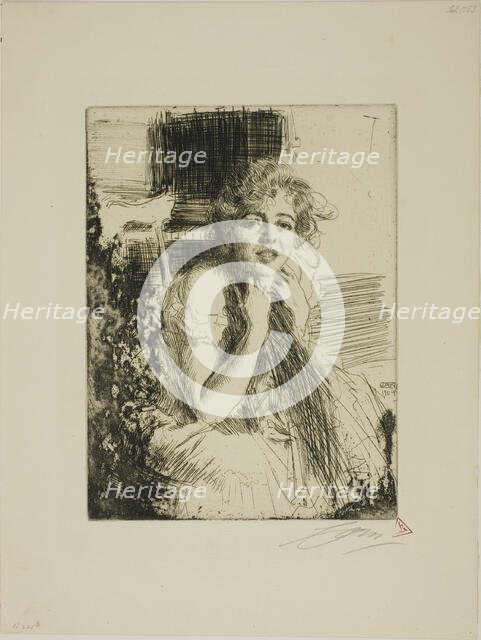 Emma Rasmussen, 1904. Creator: Anders Leonard Zorn.