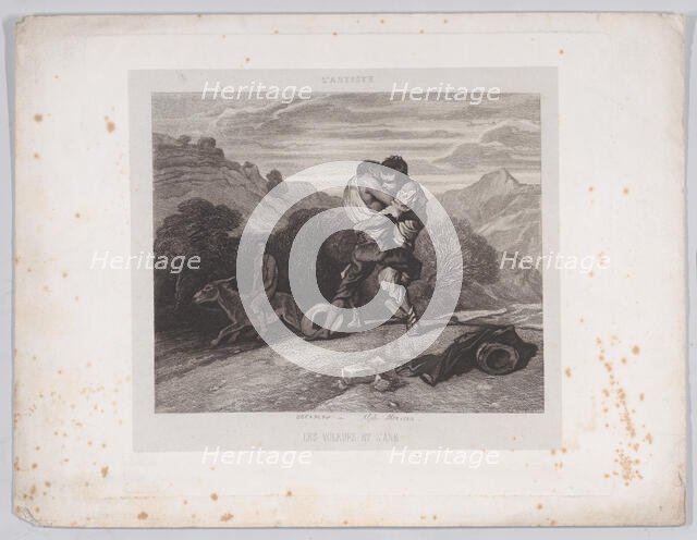 The Thieves and the Donkey, ca. 1849. Creator: Alphonse Charles Masson.