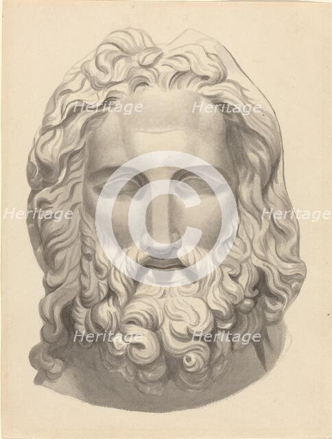 Antique Bearded Head. Creator: John Flaxman.