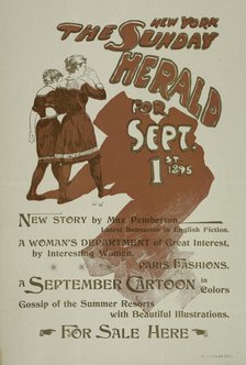 The New York Sunday herald for Sept. 1st 1895., c1895. Creator: Charles Hubbard Wright.