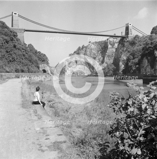 Clifton Suspension Bridge, Clifton, Bristol, 1954. Artist: Eric de Maré