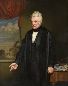 Portrait of John Clayton, English lawyer and archaeologist, 1863. Artist: Edward Sawyer.