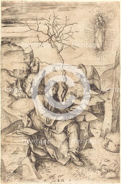 Saint John on Patmos, c. 1480/1490. Creator: Master B. M..