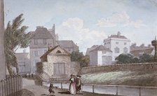 The Thatched House Inn and the New River, Islington, London, c1790.                                  Artist: Paul Sandby