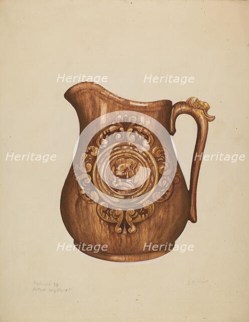 Pitcher, c. 1936. Creator: Samuel O. Klein.