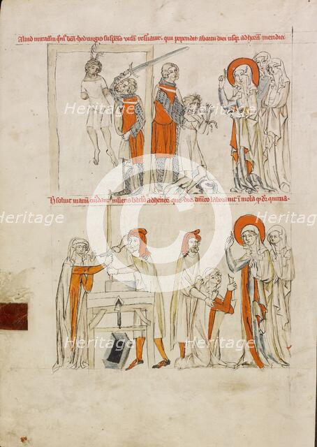 Saint Hedwig Rescuing a Man from Hanging: Saint Hedwig Freeing the Hands of a Woman..., 1353. Creator: Unknown.