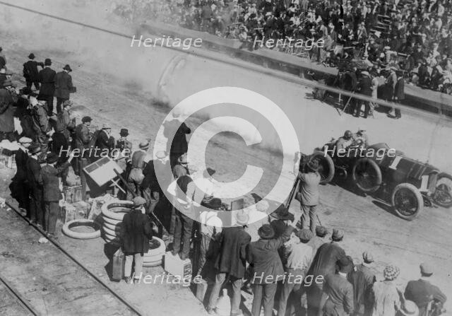 Starting Vanderbilt Cup Race, 1914. Creator: Bain News Service.