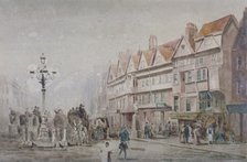 View east along the south side of Holborn and Stable Inn, London, 1860.          Artist: W Allen