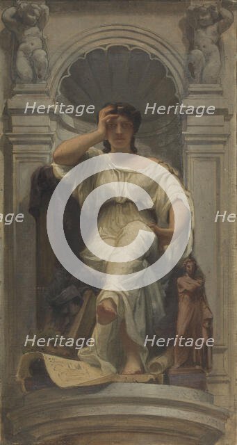 Sketch for the dome of the Denon pavilion at the Louvre: La pensée (ou l'architecture), 1864. Creator: Charles Louis Lucien Muller.