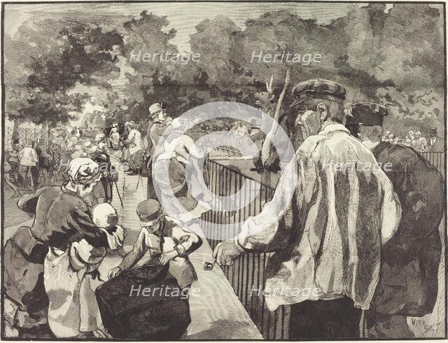 Au Jardin des Plantes, 1889. Creator: Daniel Urrabieta Vierge.