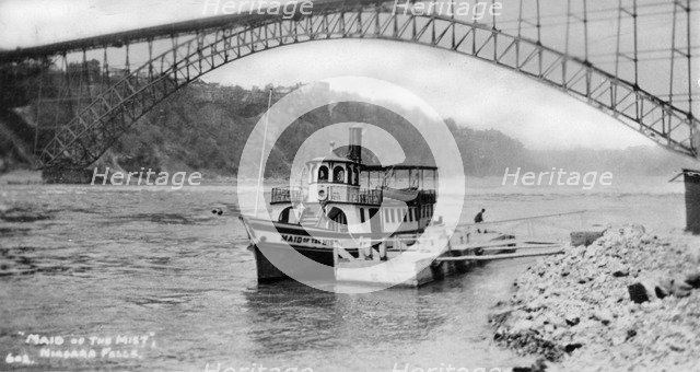 'Maid of the Mist', tourist boat, Niagara Falls, USA/Canada, c1930s(?).Artist: Marjorie Bullock