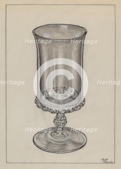 Drinking Glass, 1935/1942. Creator: Hugh Clarke.