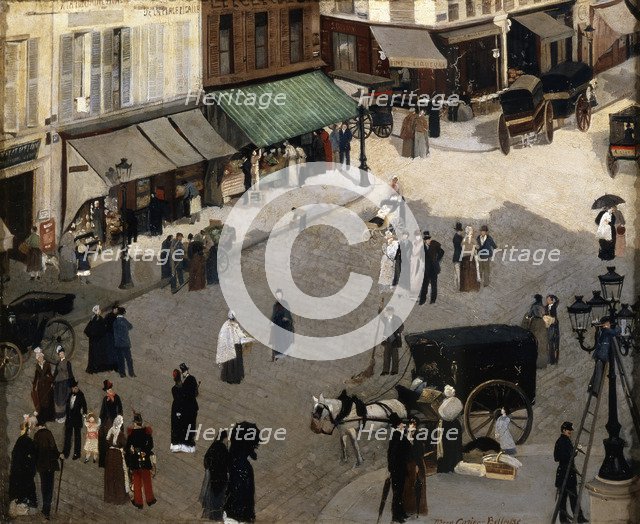 'The Place Pigalle in Paris', 1880s.  Artist: Pierre Carrier-Belleuse