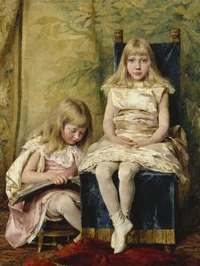 Hildegard and Alfhild Tamm Children, 1882. Creator: Hildegard Katerina Thorell.